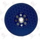 دیسک وکیوم بریز مثلثی ایگلی قطر 115 میلی‌متر، رنگ آبی، دارای فلنچ و مهره M14، مناسب برای برش و سایش مواد مختلف.