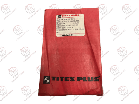 Titex Plus drill bit 6.2mm HSS DIN 340 Typ H with open flute design.