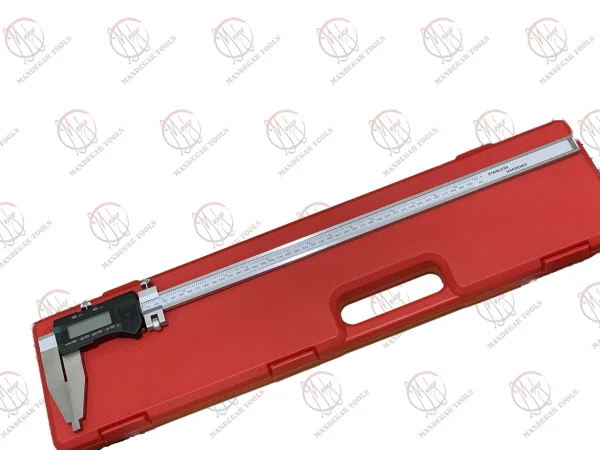 کولیس دیجیتال نیم متری برند ESKA با بدنه استنلس استیل و دقت 0.01میلی‌متر