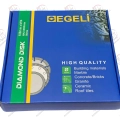 دیسک وکیوم بریز مثلثی ایگلی ، رنگ آبی، دارای فلنچ و مهره M14، مناسب برای برش و سایش مواد مختلف.