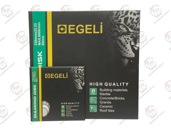 دیسک الکتروپلیت برشی چاکدار برند ایگلی (EGELI) قطر 115mm