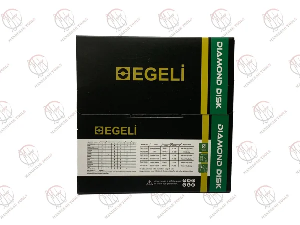 دیسک الکتروپلیت سبز چاکدار EGELI برای برش مصالح ساختمانی و سنگ