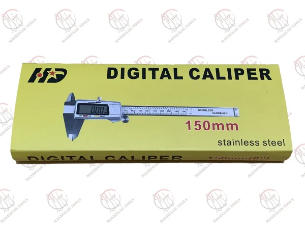کولیس دیجیتال فلزی 15 سانتی‌متر برند HD با نمایشگر دیجیتال دقیق