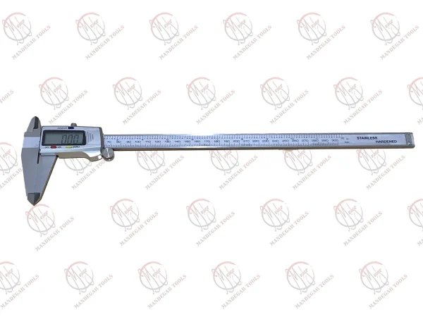 کولیس دیجیتال فلزی HD سایز 30 سانتی‌متر با صفحه دیجیتال بزرگ و بدنه مقاوم