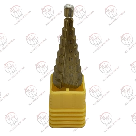 مته کاجی طلایی سایز 4 تا 20 میلی‌متر HSS-E مناسب سوراخ‌کاری فلز