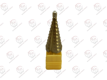 مته کاجی طلایی سایز 4 تا 25 میلی‌متر HSS-E مناسب سوراخ‌کاری فلز