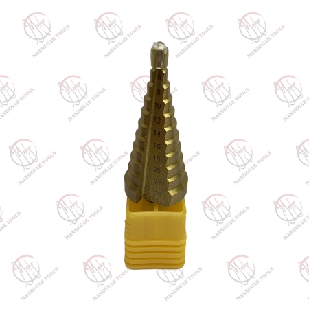 مته کاجی طلایی سایز 4 تا 25 میلی‌متر HSS-E مناسب سوراخ‌کاری فلز