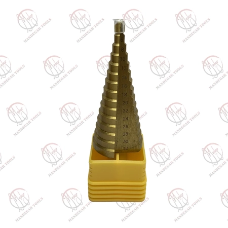 مته کاجی طلایی سایز 4 تا 32 میلی‌متر HSS-E مناسب سوراخ‌کاری فلز