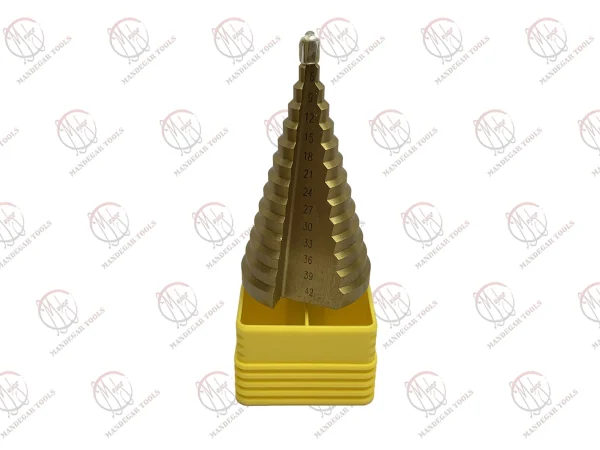 مته کاجی طلایی سایز 4 تا 42 میلی‌متر HSS-E مناسب سوراخ‌کاری فلز