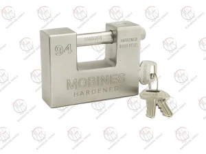 قفل کتابی موبینس سایز ۹۴ میلیمتر با بدنه فولادی مقاوم و امنیت بالا
