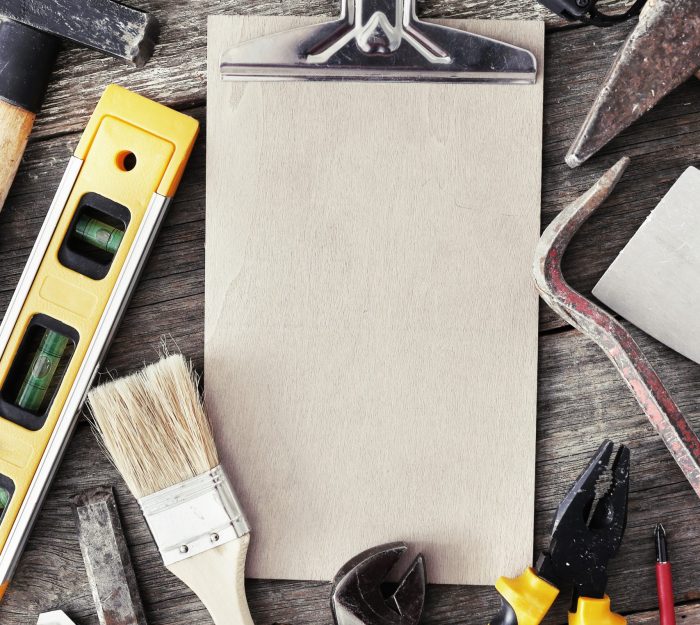 Various DIY tools on the table